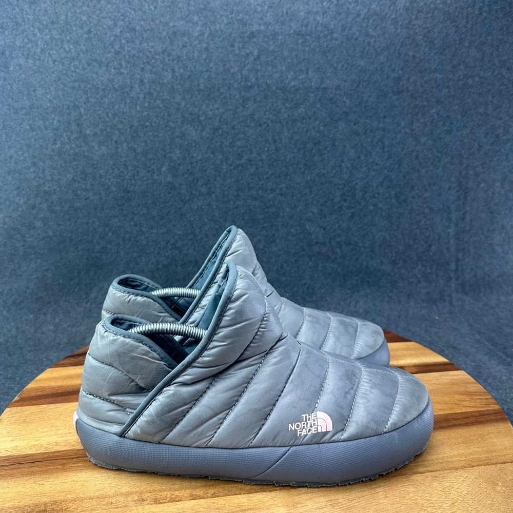 The North Face Thermoball Traction Bootie Grey Pink NF0A331H Womens 10 Slip On